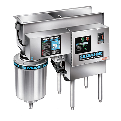 Salvajor 300-TVL Disposer TroughVeyor food waste conveying & Disposing System With Water recirculation Left-hand Operation 3 HP Disposer