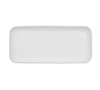 CAC China F-RT8 Super White Porcelain Rectangular Fortune Tray (2 Dozen Per Case)