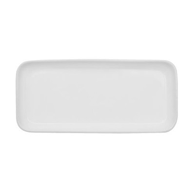 CAC China F-RT8 Super White Porcelain Rectangular Fortune Tray (2 Dozen Per Case)