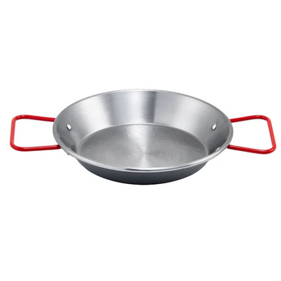 Winco CSPP-7 7-7/8" Dia. Carbon Steel Round Paella Pan