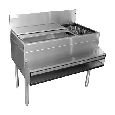 Glastender CBA-30R Stainless Steel Underbar Ice Bin/Cocktail Unit - 30"W x 19"D