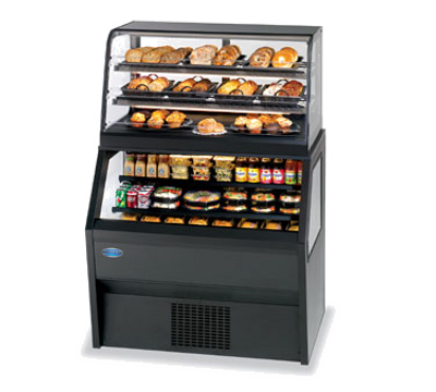 Federal Industries CD3628SS/RSS3SC 36.25&quot; W Specialty Display Hybrid Merchandiser Refrigerated Self-Serve Bottom With Hot Self-Serve Top