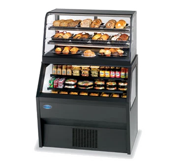 Federal Industries CD3628SS/RSS3SC 36.25" W Specialty Display Hybrid Merchandiser Refrigerated Self-Serve Bottom With Hot Self-Serve Top