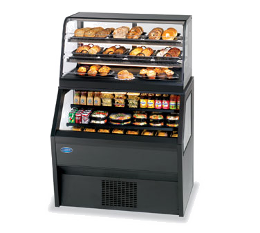 Federal Industries CD3628SS/RSS3SC 36.25" W Specialty Display Hybrid Merchandiser Refrigerated Self-Serve Bottom With Hot Self-Serve Top