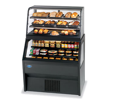 Federal Industries CD3628SS/RSS3SC 36.25" W Specialty Display Hybrid Merchandiser Refrigerated Self-Serve Bottom With Hot Self-Serve Top