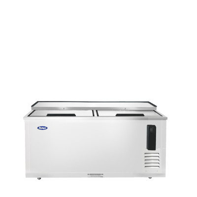 Atosa MBC65GR 64.7" W Stainless Steel 2 Locking Sliding Lids Bottle Cooler - 115 Volts