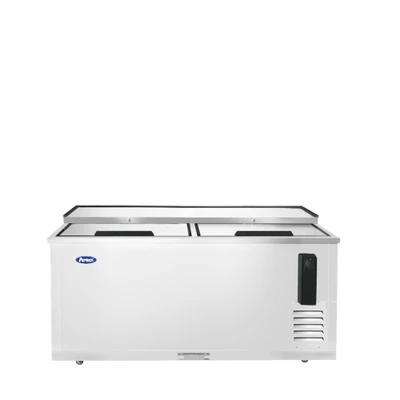 Atosa MBC65GR 64.7" W Stainless Steel 2 Locking Sliding Lids Bottle Cooler - 115 Volts