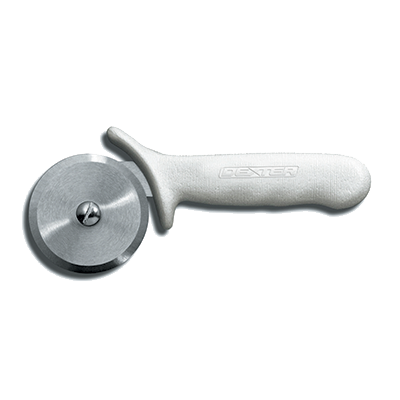 Dexter 18043 2-3/4" High Carbon Steel Pizza Cutter Polypropylene White Handle