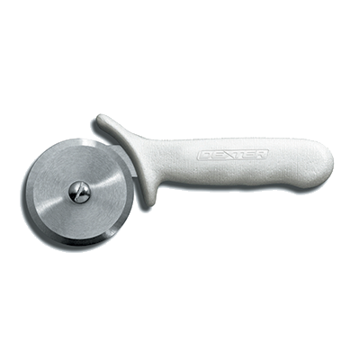 Dexter 18043 2-3/4" High Carbon Steel Pizza Cutter Polypropylene White Handle