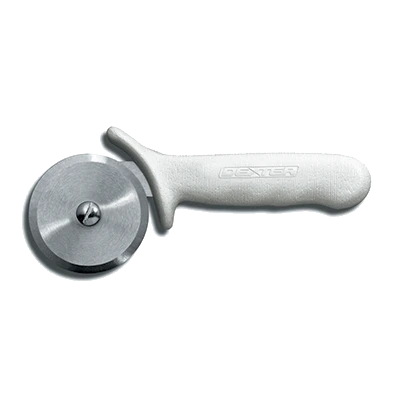 Dexter 18043 2-3/4" High Carbon Steel Pizza Cutter Polypropylene White Handle