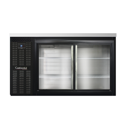Continental Refrigerator BB59SNSGD 59"W Glass Door Refrigerated Back Bar Cooler
