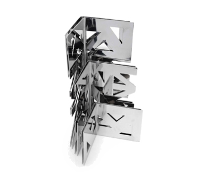 Eastern Tabletop 1723LB 15&quot;H Stainless Steel Lexus Ridge Design Riser