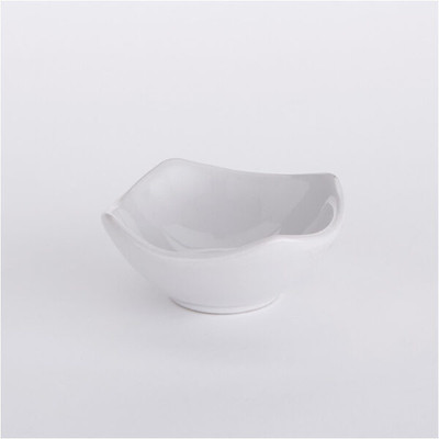 American Metalcraft SQSC15 2.75" 1 Oz. Ceramic White Squound Sauce Cup