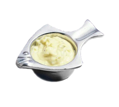 Bon Chef 9022IVY 3.5&quot; 4 Oz. Ceramic Ivory Round Fish Sauce Ramekin