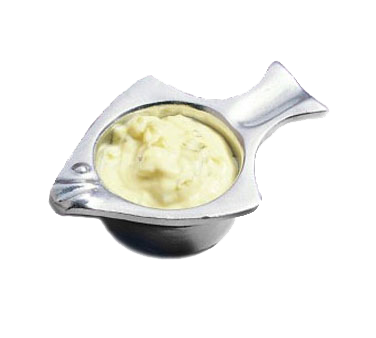 Bon Chef 9022IVY 3.5" 4 Oz. Ceramic Ivory Round Fish Sauce Ramekin
