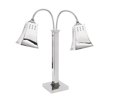 Eastern Tabletop 9672B Stainless Steel Lamp Warmer with 2 Bulbs - 120 Volts, 250 Watts
