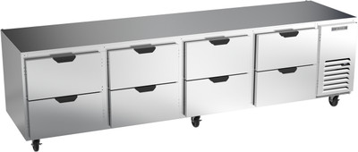Beverage Air UCRD119AHC-8 119"W Four-Section Reach-In Undercounter Refrigerator