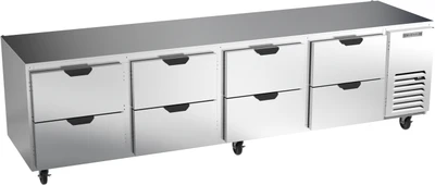 Beverage Air UCRD119AHC-8 119"W Four-Section Reach-In Undercounter Refrigerator