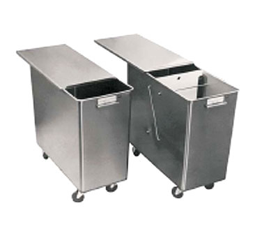 Baxter INGBIN-2COMPT 240 Lbs. Stainless Steel Mobile Sliding Ingredient 2 Bins