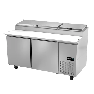 Asber APTP-67 67.25" W Two Door Two Door Pizza Prep Table