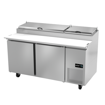 Asber APTP-67 67.25" W Two Door Two Door Pizza Prep Table
