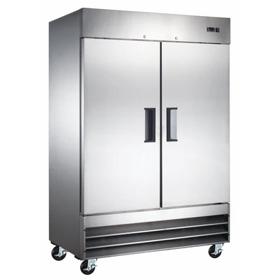 Admiral Craft GRRF-2DES Grista 54" W 2 Section Solid Door Reach-In Refrigerator - 115 Volts