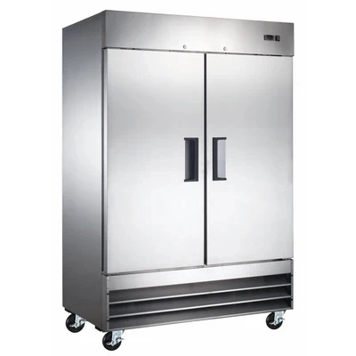 Admiral Craft GRRF-2DES Grista 54" W 2 Section Solid Door Reach-In Refrigerator - 115 Volts