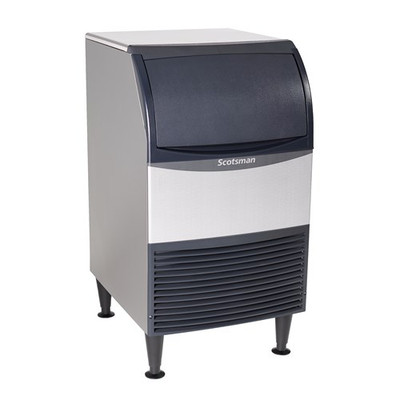 Scotsman CU0920MAX-1 100 Lbs. Stainless Steel Air Cooled Full Size Cube Style Undercounter Ice Maker with Bin - 115 Volts