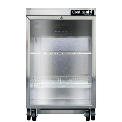 Continental Refrigerator BB24NGD 24"W Glass Door Refrigerated Back Bar Cooler