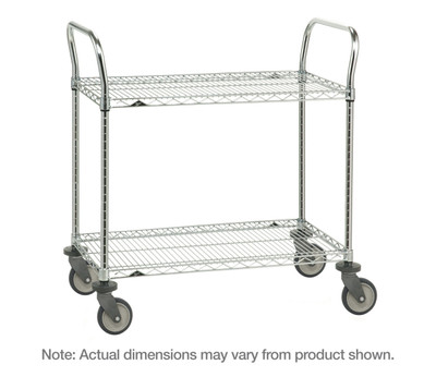Metro 2SPN33PS 36" W x 39" H Stainless Finish SP Heavy Duty Utility Cart