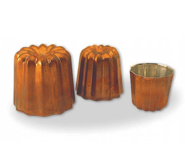 Matfer Bourgeat 340415 Cannele Mold 1-3/8" Dia. x 1-3/8"H Copper-Tin Lined