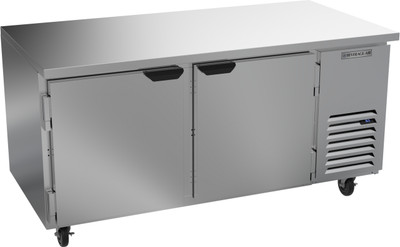 Beverage Air UCR67AHC 67"W Two-Section Solid Door Reach-In Undercounter Refrigerator