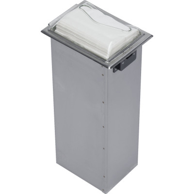 San Jamar H2005CLSS Full Fold Countertop Napkin Dispenser Plastic Clear FacePlate