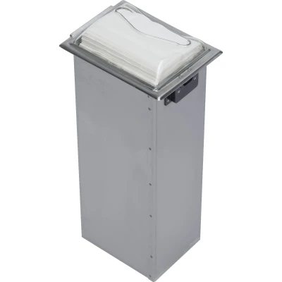 San Jamar H2005CLSS Full Fold Countertop Napkin Dispenser Plastic Clear FacePlate
