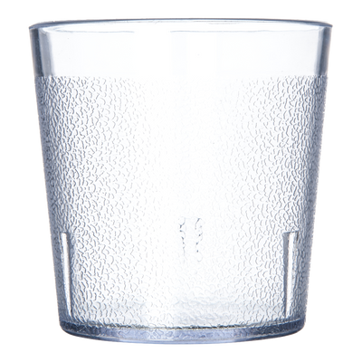 Dinex DX552907 9 Oz. Clear SAN Plastic Textured Exterior Tumbler (72 Per Case)