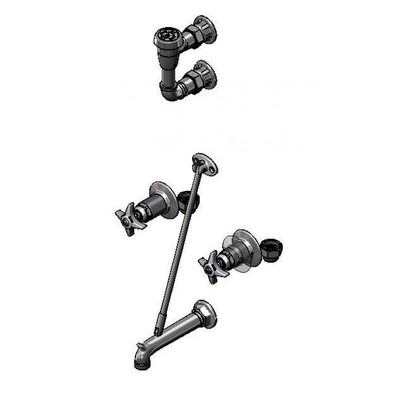 T&amp;S Brass B-0695 Service Sink Fitting concealed bypass mixing valves on 8" centers