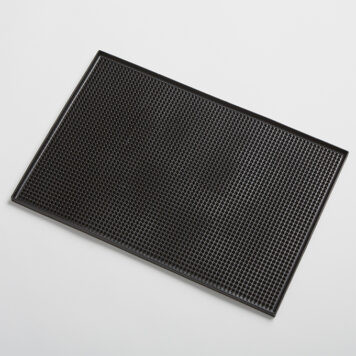 American Metalcraft BlackBM1218 12" x 18" Black Rubber Construction Bar Mat
