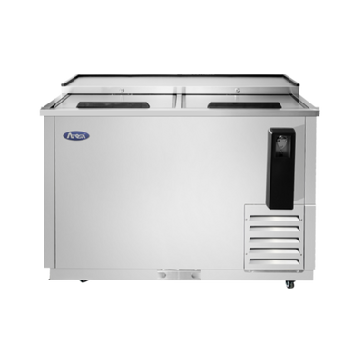 Atosa MBC50GR 49.3" W Stainless Steel 2 Locking Sliding Lids Bottle Cooler - 115 Volts