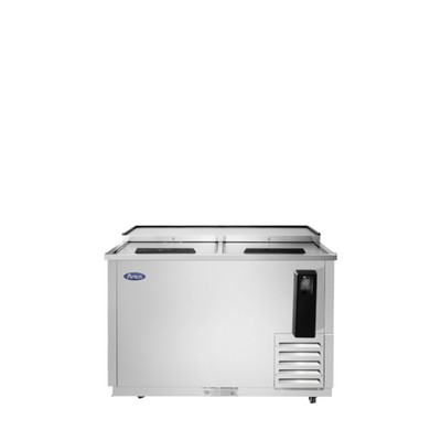 Atosa MBC50GR 49.3" W Stainless Steel 2 Locking Sliding Lids Bottle Cooler - 115 Volts