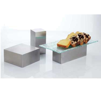 American Metalcraft SSR4 8" Square x 4" H Square Stainless Steel Riser