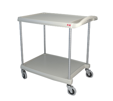 Metro MY2030-24G 34.38" W x 23.44" D x 35.5" H Gray Plastic Shelf myCart Series Utility Cart
