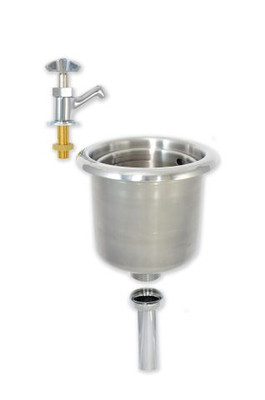 Fisher 3041 6 7/8" Dia. 1 1/2" x 4" Stainless Steel Tailpiece Dipper Well Faucet And Sink