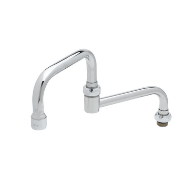 T&S Brass 066X-A22 Nozzle swivel 12" long double joint 2.2 GPM aerator