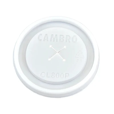 Cambro CL800P190 Translucent Disposable CamLid (1000 Per Case)
