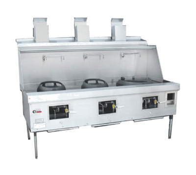 Town MF-3-SS-LP 86" W Liquid Propane Wok Range