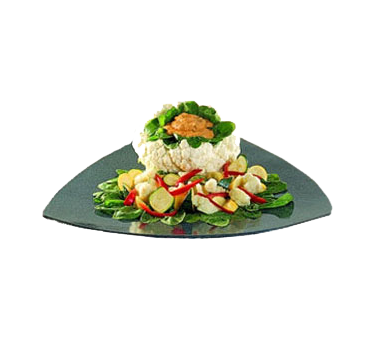 Bon Chef 9160BLK Ceramic Black Triangular Serving Plate