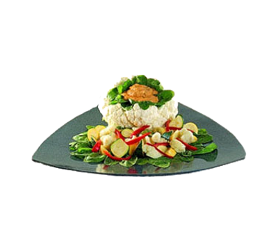 Bon Chef 9160BLK Ceramic Black Triangular Serving Plate