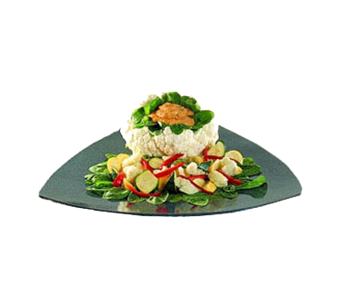 Bon Chef 9160BLK Ceramic Black Triangular Serving Plate