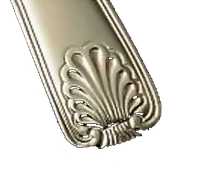 Bon Chef S2000 6.30" 18/10 Stainless Steel Shell Teaspoon