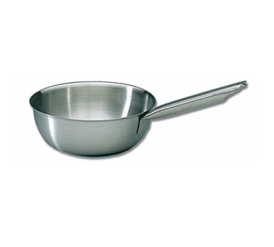 Matfer Bourgeat 686520 7.88" 1.50 Qt. Stainless Steel and Aluminum Tradition Plus Saute Pan